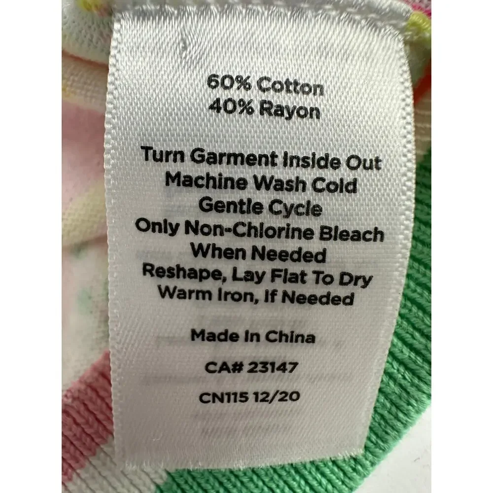 Talbots Small Floral Charming Cardigan Sweater Cotton Floral 3/4 Sleeve Bright - Picture 7 of 7